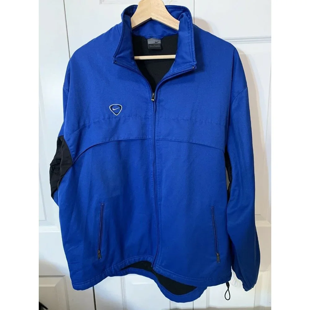 Vintage Men’s Nike Jacket Sz‎ Medium Full Zip Blue Polyester